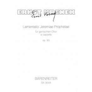 Lamentatio Jeremiae Prophetae : Klagelieder des Jeremias für 4-9stimmigen Chor lateinisch