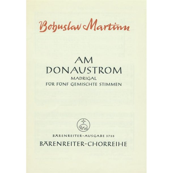 Am Donaustrome : Madrigal I nach einem m&auml;hrischen Volkslied deutsche &Uuml;bertragung