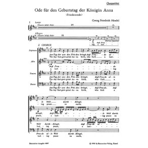 Ode for the Birthday of Queen Anne : Friedensode