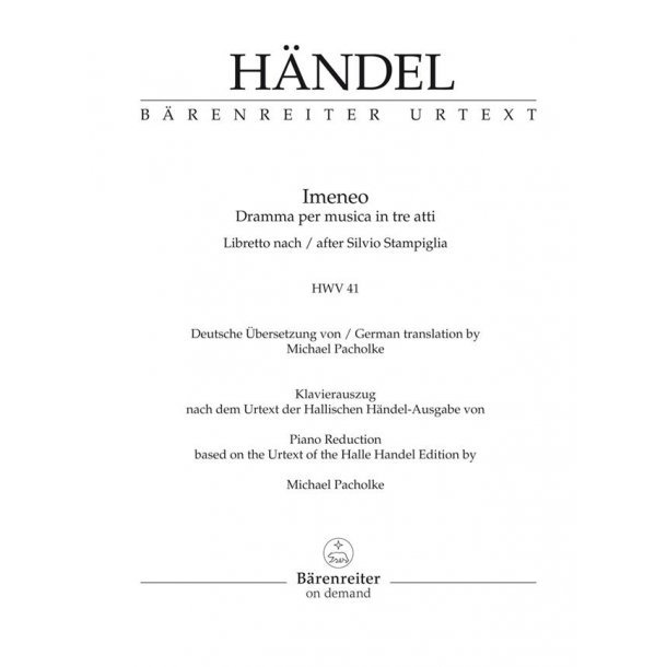Imeneo Hwv 41 Vocal Score
