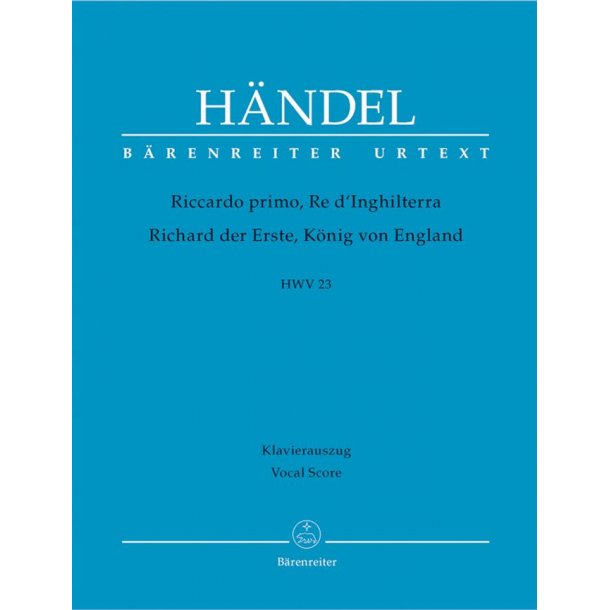 Riccardo Primo, Re D'Inghilterra HWV 23
