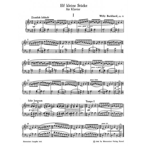 Elf kleine St&uuml;cke - Burkhard, Willy
