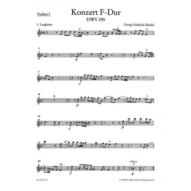 Concerto - H&auml;ndel, Georg Friedrich