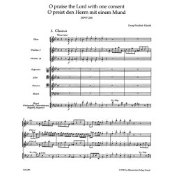 O praise the Lord with one consent - H&auml;ndel, Georg Friedrich