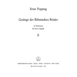 Gesange der Bohmischen Bruder in Variationen, 2 : Neun Liedmotetten