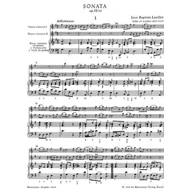 Triosonate - Loeillet, Jean Baptiste (John of London)