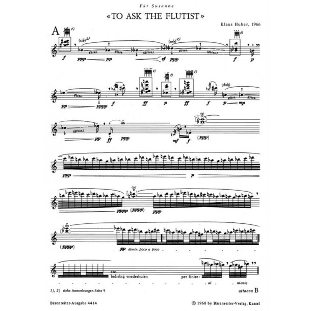 To ask the flutist - Huber, Klaus