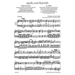 Apollo Und Hyacinth : K. 38 - CANTO E PIANOFORTE - URTEXT