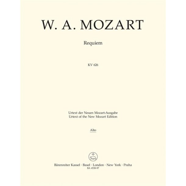 Requiem : Mozarts fragment in the version completed by Joseph Eybler und Franz Xaver S&uuml;&szlig;mayr