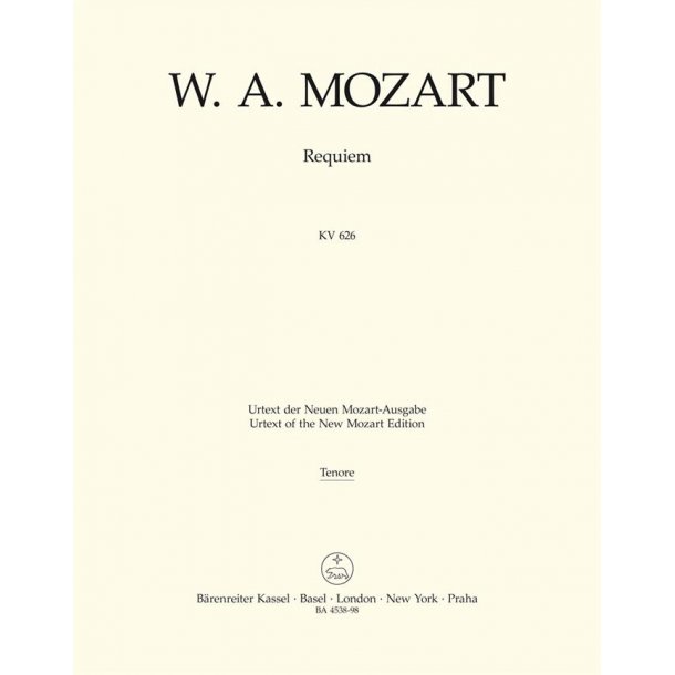 Requiem : Mozarts fragment in the version completed by Joseph Eybler und Franz Xaver S&uuml;&szlig;mayr