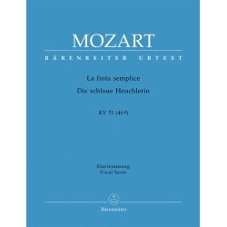 Finta Semplice - Die Schlaue Heuchlerin : Canto e Pianoforte - Urtext