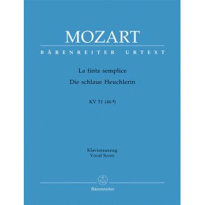 Finta Semplice - Die Schlaue Heuchlerin : Canto e Pianoforte - Urtext