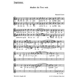 Machet die Tore weit - Der Tag, der ist so freudenreich - Grimm, Heinrich