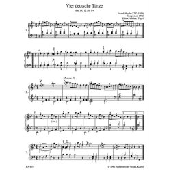 Easy Piano Pieces and Dances - Haydn, Joseph