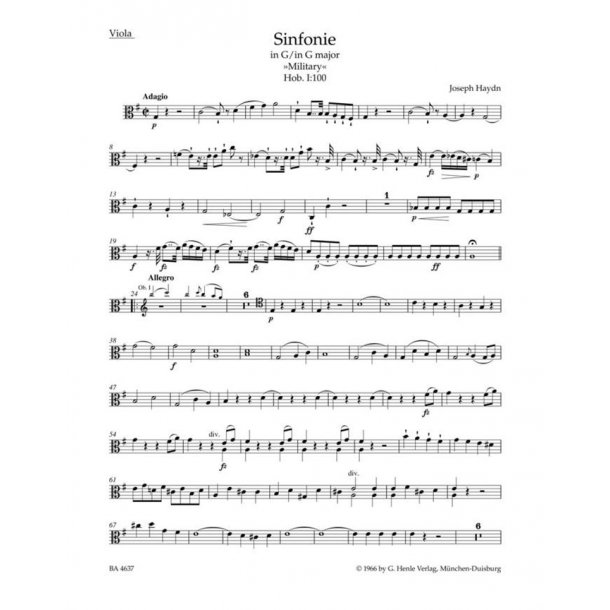 Symphony Hob. I:100 : Military