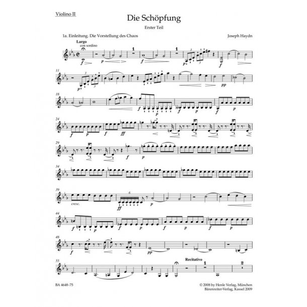 Die Sch&ouml;pfung (The Creation) Hob. XXI:2