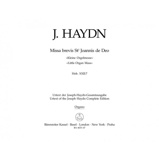 Missa Brevis Sancti Joannis De Deo : Kleine orgelmesse