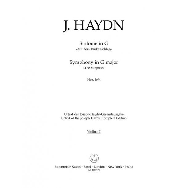 Symphony No. 94 G major Hob. I:94 The Surprise
