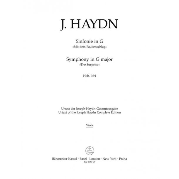 Symphony No. 94 G major Hob. I:94 The Surprise
