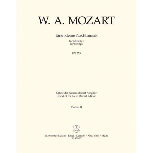 Eine Kleine Nachtmusik f&uuml;r Streicher G-Dur KV 525