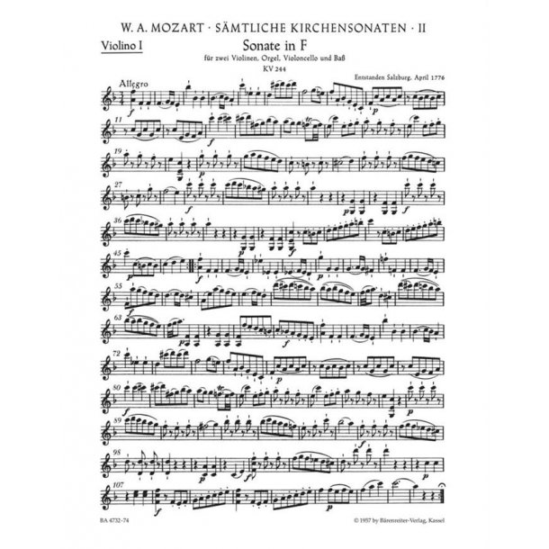 Complete Church Sonatas - Mozart, Wolfgang Amadeus