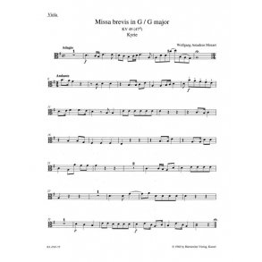 Missa brevis - Mozart, Wolfgang Amadeus