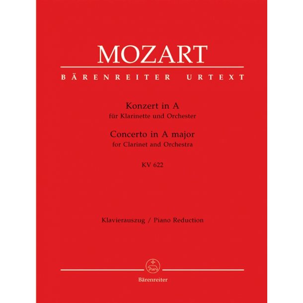 Clarinet Concerto In A K.622 : Clarinet and Piano