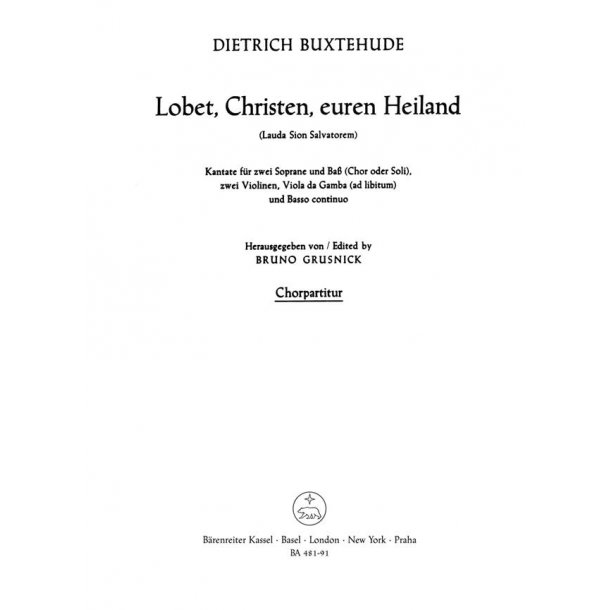 Praise him, Christians : Lauda Sion Salvatorem, Christmas cantata