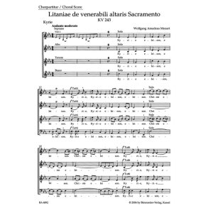Litaniae de venerabili altaris Sacramento : SATB