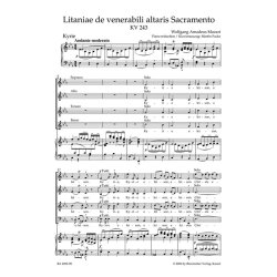 Litanie De Venerabili Altaris Sacramento : E Flat Major Kv 243