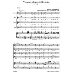 Vesperae Solennes De Dominica K.321