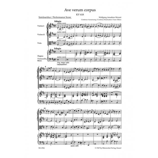 Ave verum corpus - Mozart, Wolfgang Amadeus
