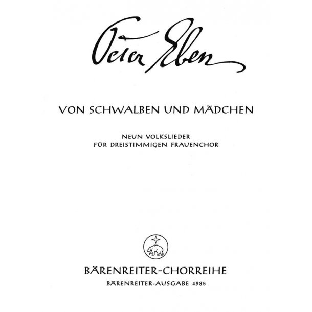 Von Schwalben und Maedchen : 9 Volkslieder aus Tschechien