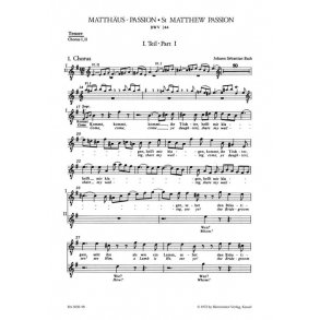 Matthaus-Passion BWV244 : 1. Tenor (Choral voice), 2. Tenor (Choral voice)