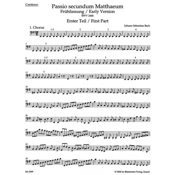 St. Matthew Passion - Bach, Johann Sebastian