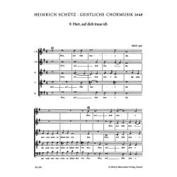 Herr, auf dich traue ich : Motette Nr.9 aus Geistliche Chormusik 1648