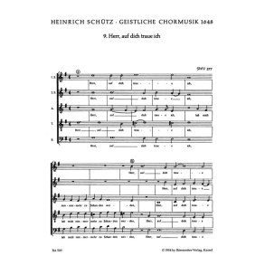 Herr, auf dich traue ich : Motette Nr.9 aus Geistliche Chormusik 1648