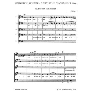 Die mit Tranen saen : Motet no. 10 from Geistliche Chormusik 1648