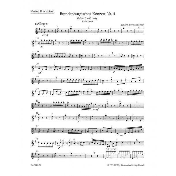 Brandenburg Concerto - Bach, Johann Sebastian