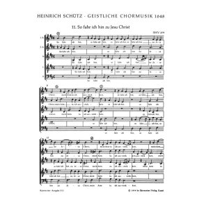 So fahr ich hin zu Jesu Christ : Motette Nr.11 aus Geistliche Chormusik 1648
