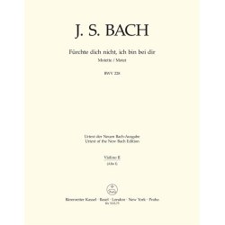 F&uuml;rchte dich nicht, ich bin bei dir - Bach, Johann Sebastian