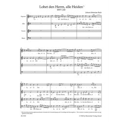 Motet No.6 Lobet Den Herrn, Alle Heiden BWV 230 : Score
