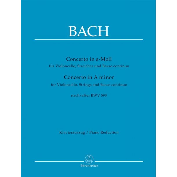 Concerto For Violoncello String And BC A Minor