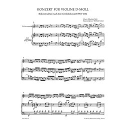 Concerto D minor BWV1052 Vln-Pno : for Violin, Strings and Basso continuo