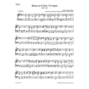 Missa in G (BC/org)