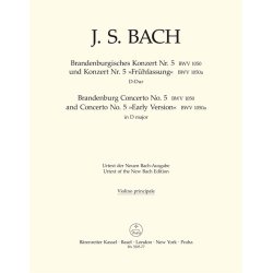 Brandenburg Concerto No. 5 and Concerto No. 5 "Early Version" - Bach, Johann Sebastian