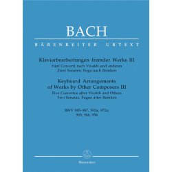 Keyboard Arrangements of Works by Other Composers - Bach, Johann Sebastian