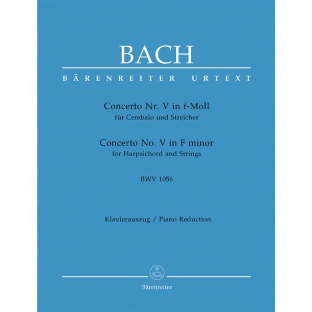 Concerto For Harpsichord No.5 In F Minor : for Harpsichord and Strings