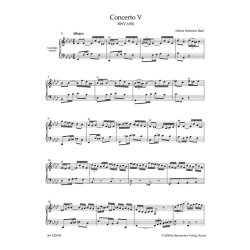 Concerto For Harpsichord No.5 In F Minor : for Harpsichord and Strings
