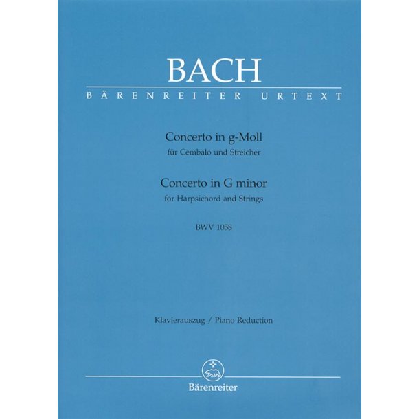 Concerto for Harpsichord and Strings : G minor BWV 1058